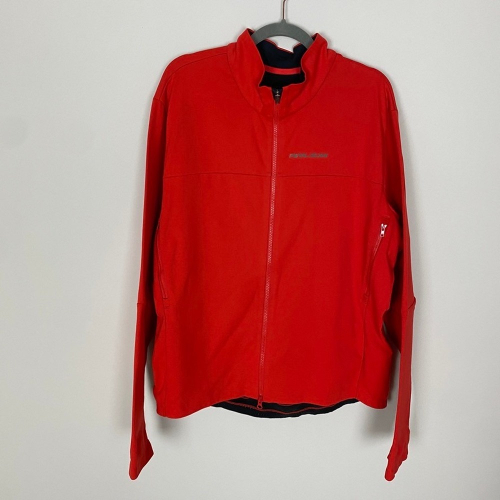 Pearl Izumi Interval Amfib Jacket Cycling Mens XXL Red Zip Fleece Lined Biking